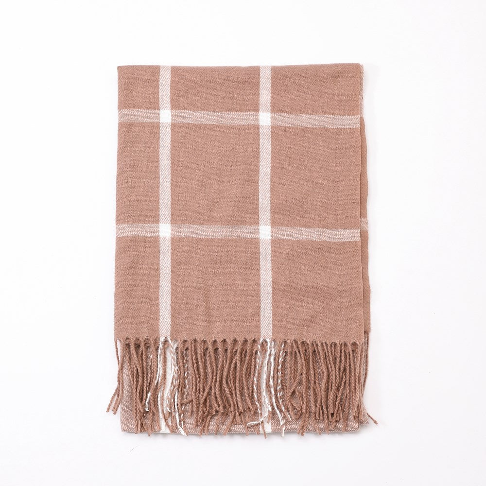 Orienn Plaid Scarf - Soft Camel