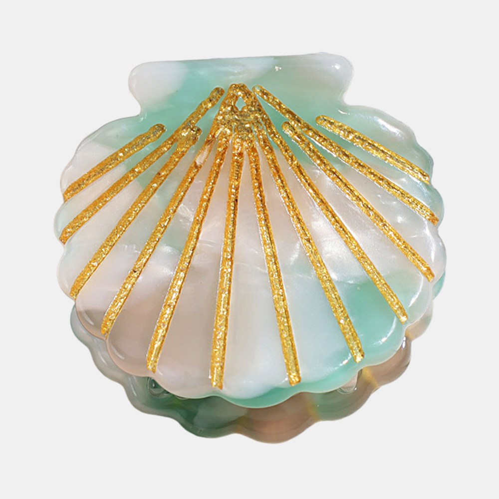 Emerson Hair Clip  S/2- Green Shell
