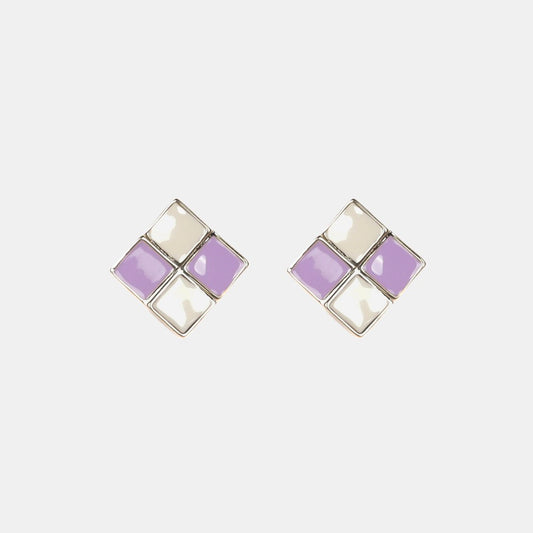 Orchid Earrings - Lilac/White