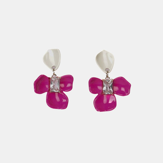 Poppy Earrings - Pink/White