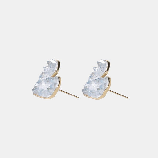 Clover Earrings - Grey/White