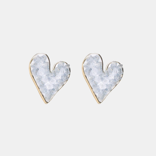 Clover Earrings - Grey/White