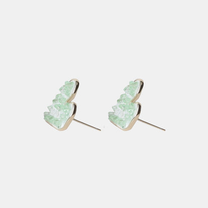 Clover Earrings - Apple/White