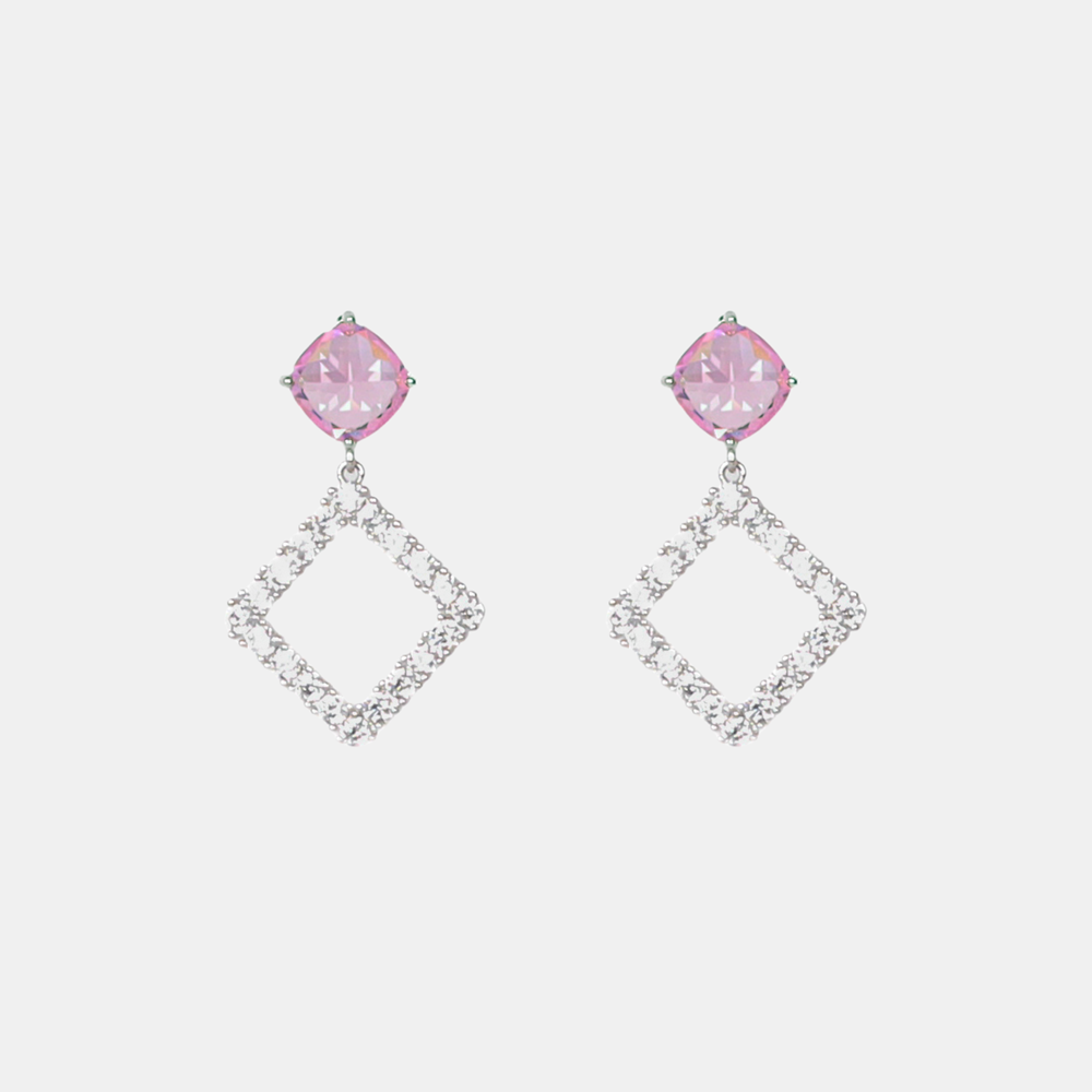 Lyla Earrings - Rose/Silver