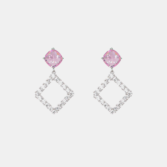 Lyla Earrings - Rose/Silver