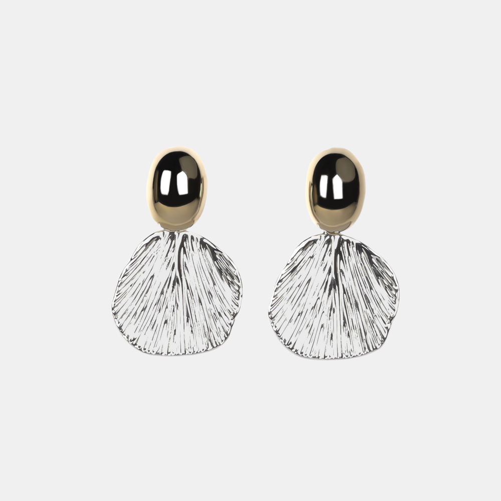 Alora Earrings - White/Gold