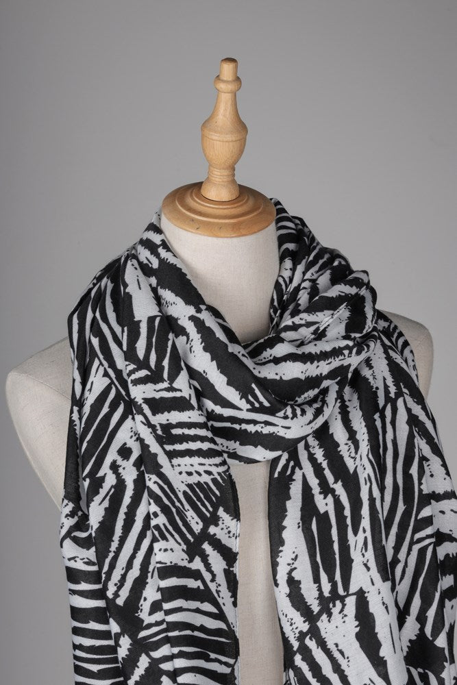 Zebra Scarf - Black & White