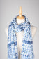 Tie Die Scarf - Blue & White