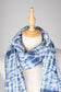 Tie Die Scarf - Blue & White