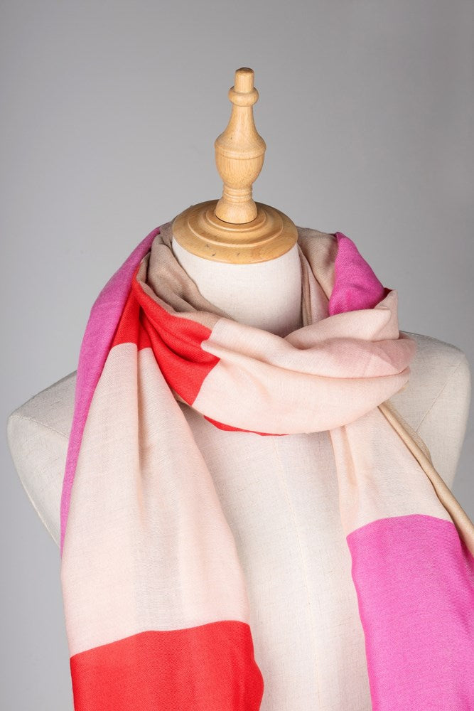 Paige Check Scarf - Pink