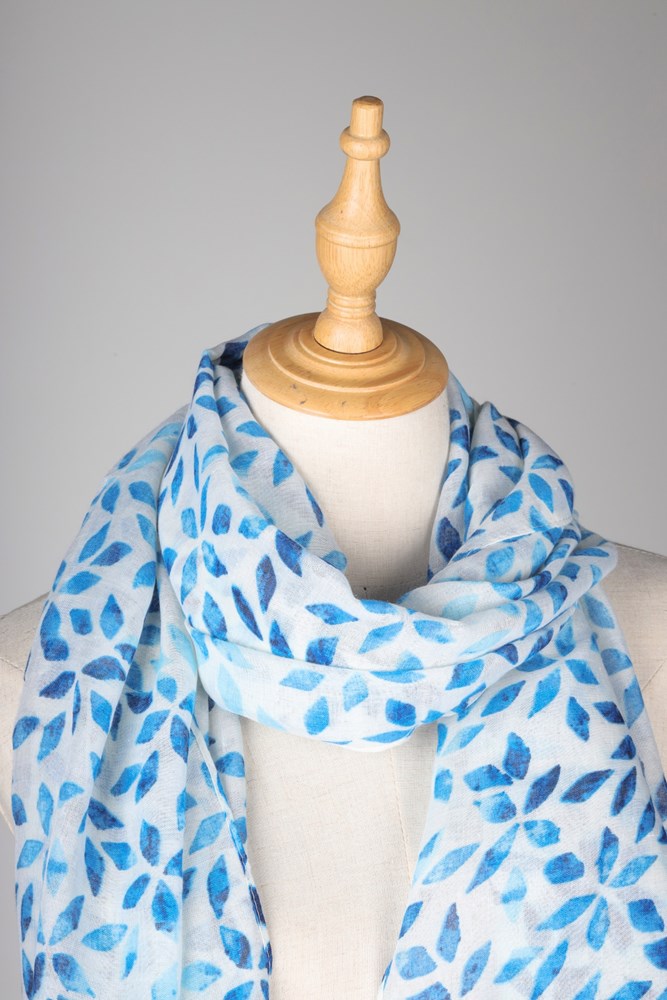 Sienna Floral Scarf - Blue