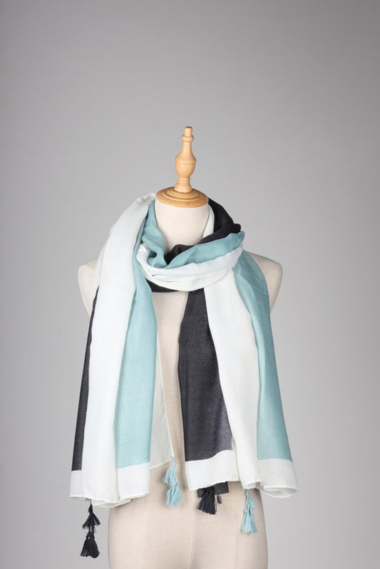 Stella Abstract Scarf - Blue