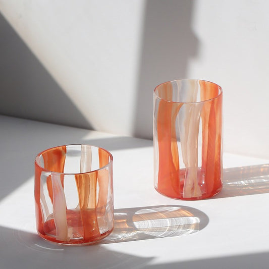 Maru Orange Glass Vase - Small