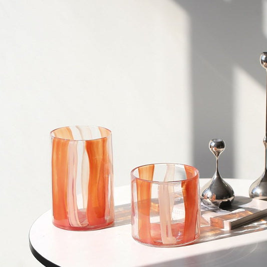 Maru Orange Glass Vase - Medium
