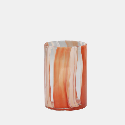 Maru Orange Glass Vase - Medium