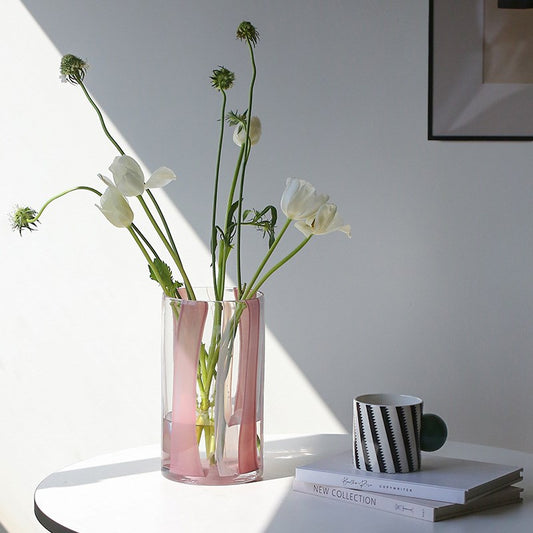 Maru Pink Glass Vase - Large