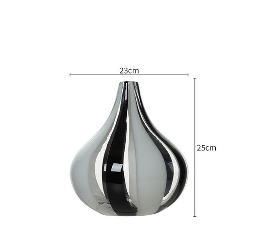Arlo Glass Vase - Black & White
