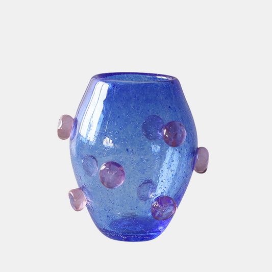 Sophie Blue Glass Vase - Medium