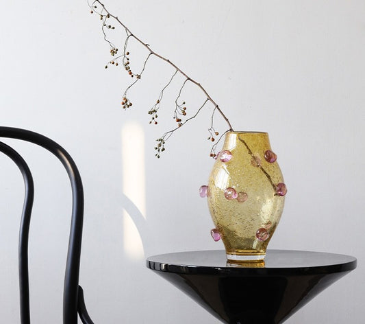 Sophie Amber Glass Vase - Large