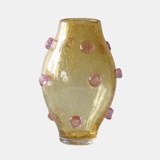 Sophie Amber Glass Vase - Large