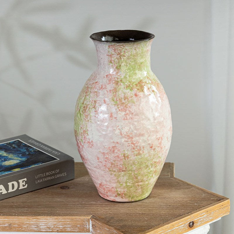 Liora Ceramic Vase - Pink Green