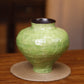 Mirel Rounded Ceramic Vase - Moss Green