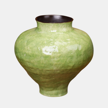 Mirel Rounded Ceramic Vase - Moss Green