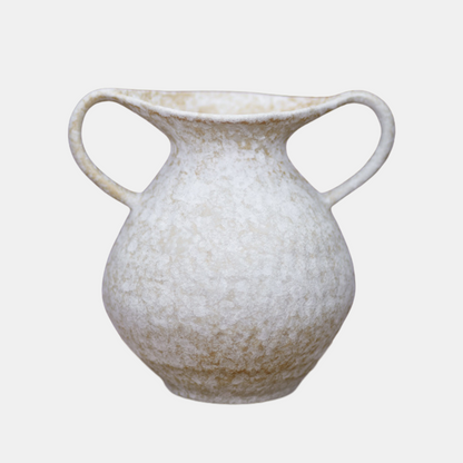 Eiryn Handled Ceramic Vase – Soft Ivory