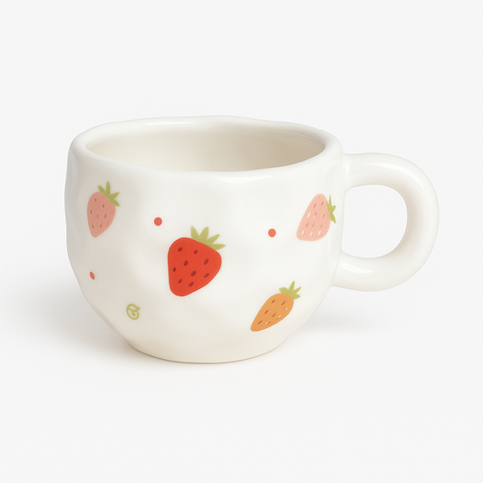Yuna Ceramic Mug 260ml -Strawberry