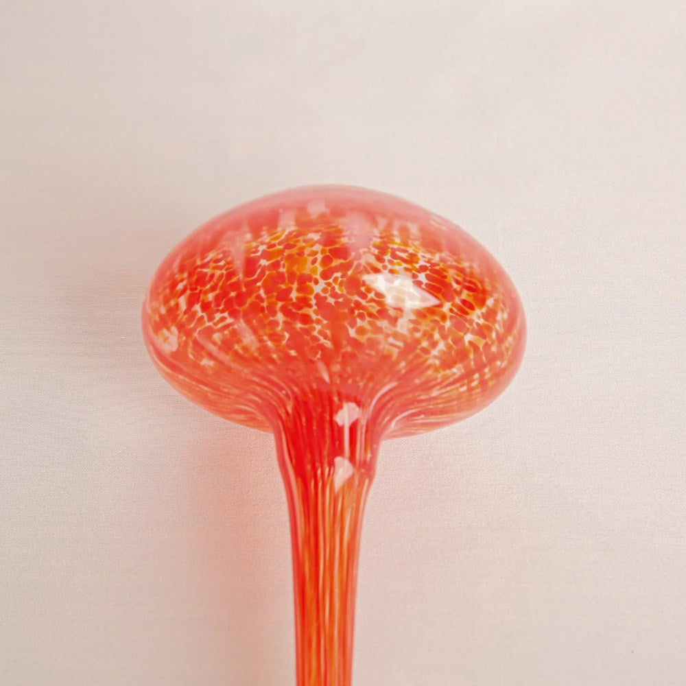 Glass Plant Feeder Mushroom - Fire