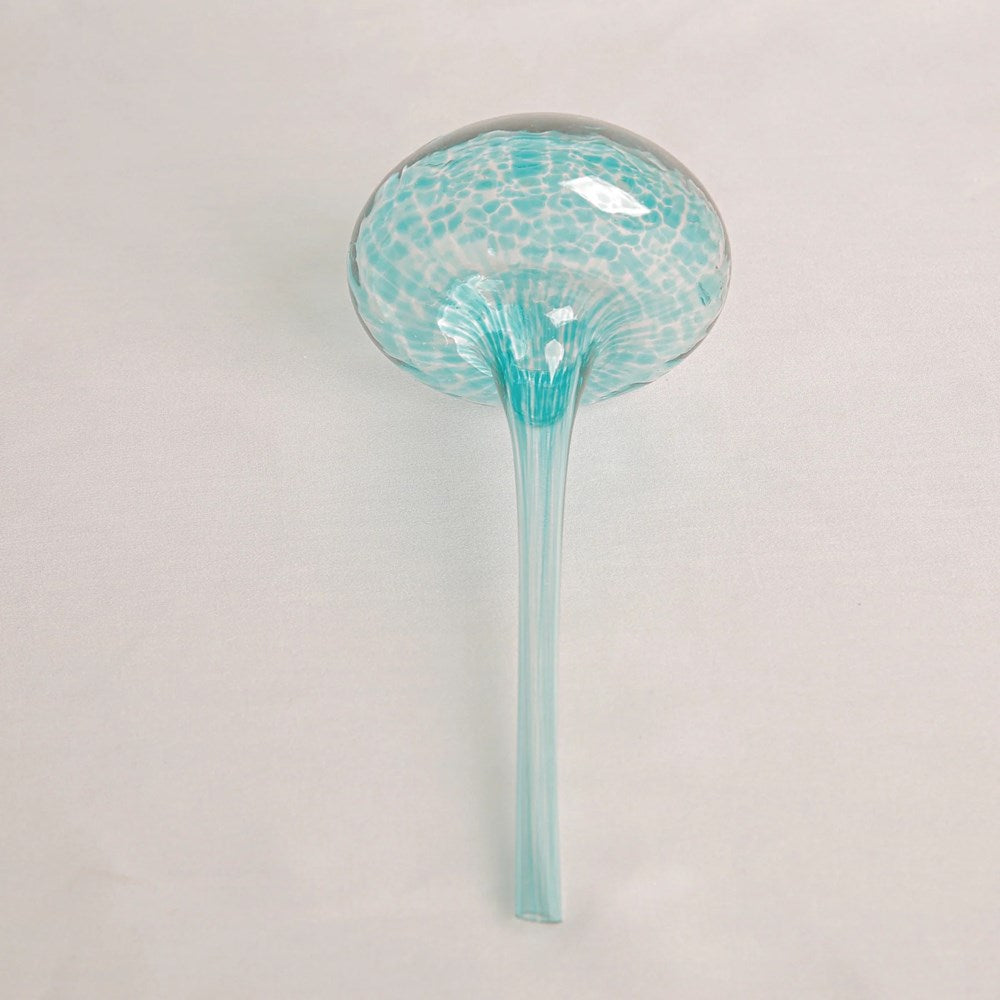 Glass Plant Feeder Mushroom - Aqua