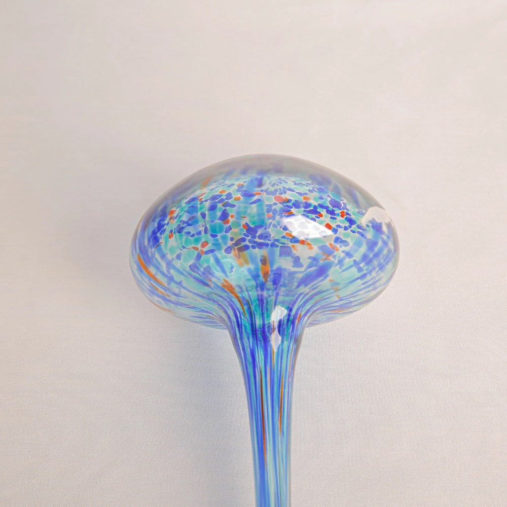 Glass Plant Feeder Mushroom - Blue