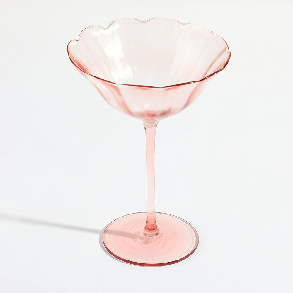 Elle Coupe Glass 200ml - Light Pink