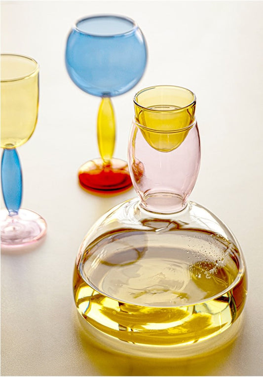 Clancy Glass Carafe 1500ml- Pink