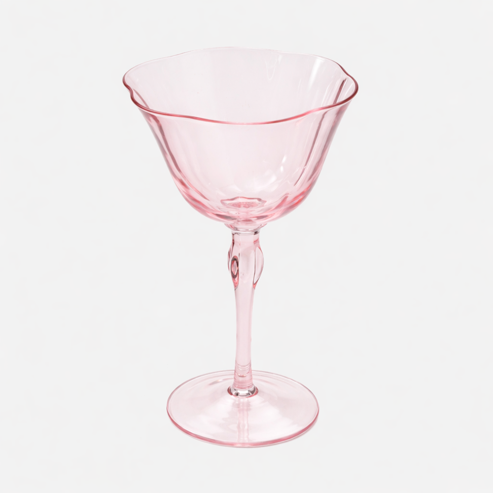 Flint Champagne Coupe Glass - Pink