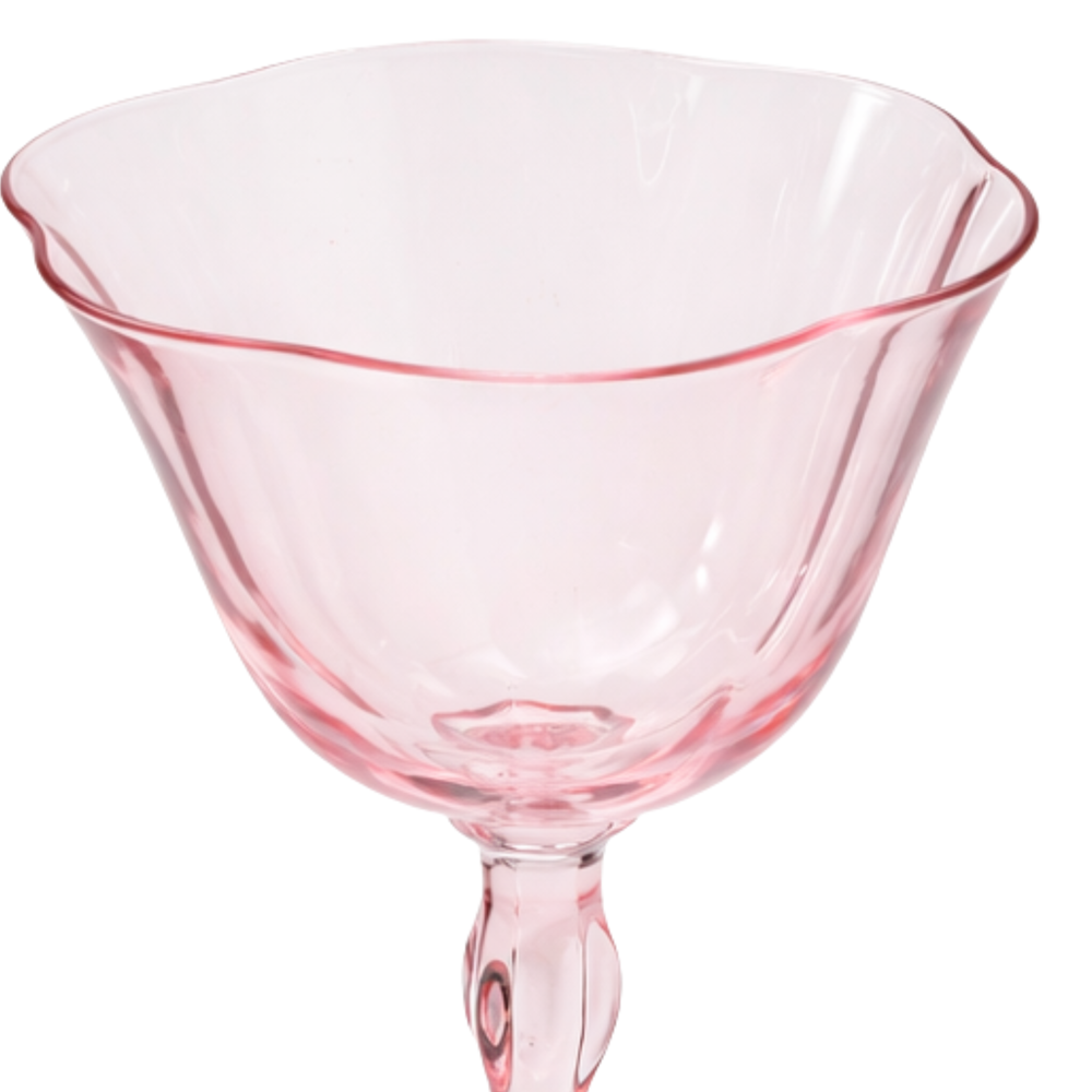 Flint Champagne Coupe Glass - Pink