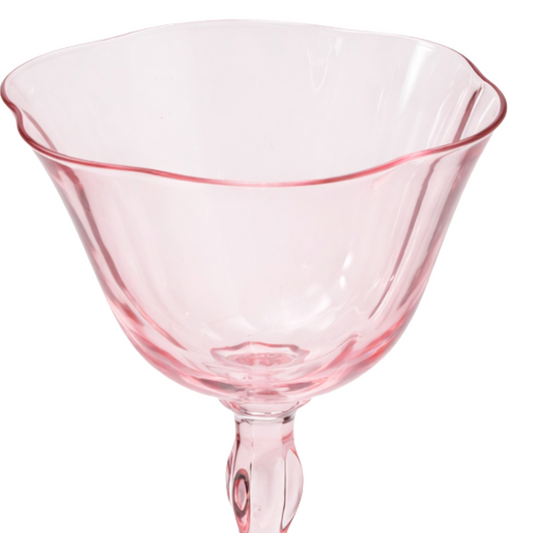 Flint Champagne Coupe Glass - Pink