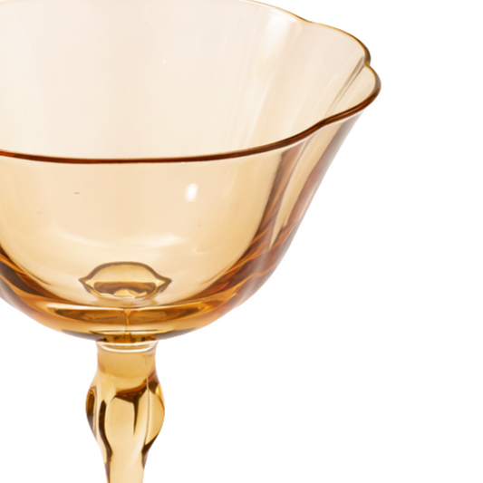 Flint Champagne Coupe Glass - Amber