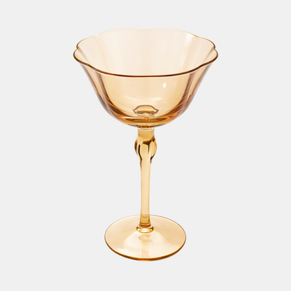 Flint Champagne Coupe Glass - Amber