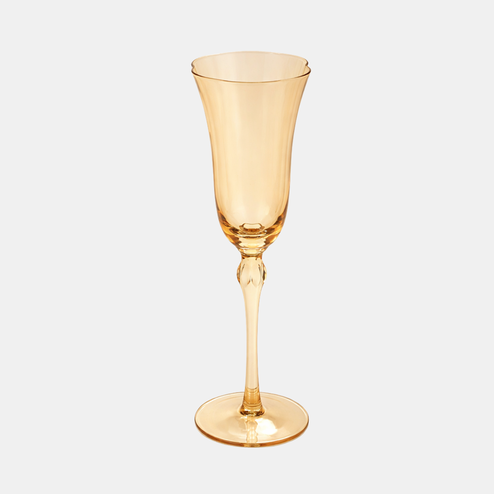 Flint Champagne Flute - Amber