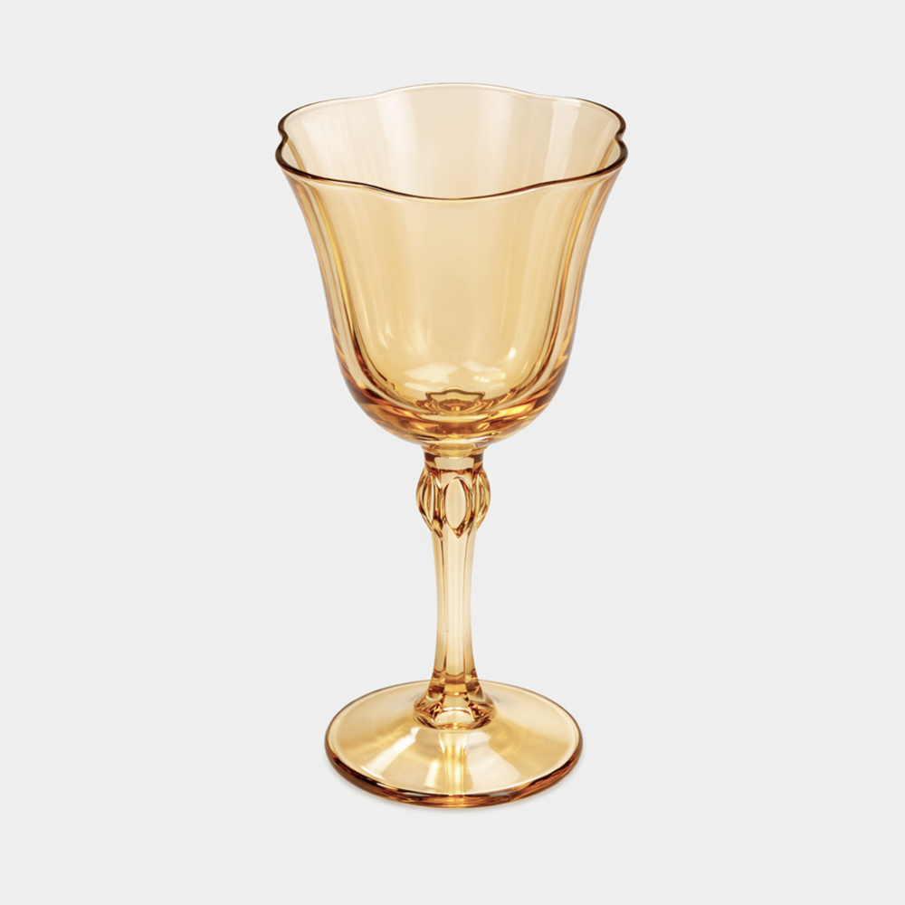 Flint Wine Glass - Amber