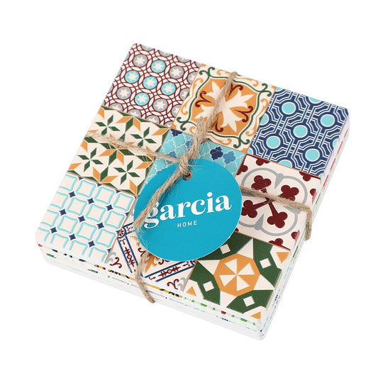 Aiden Square Ceramic Coaster S4 - Mosaic