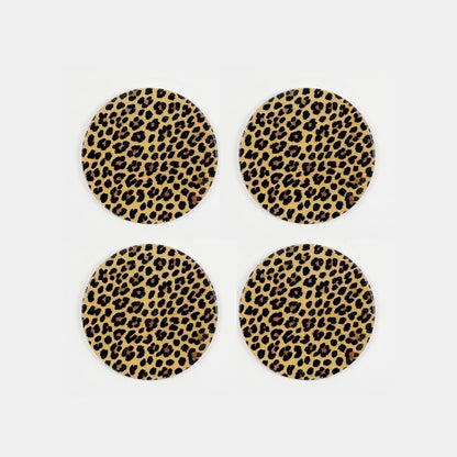 Ashton Ceramic Coaster S4 - Leopard Print