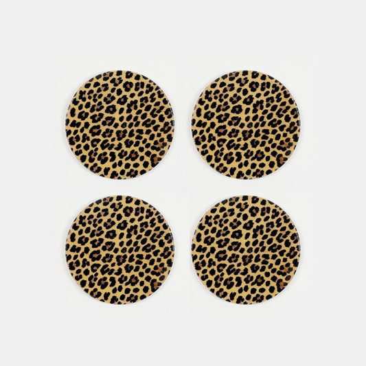 Ashton Ceramic Coaster S4 - Leopard Print
