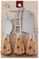 Keaton Cheese Shaped Knife Set - Silver