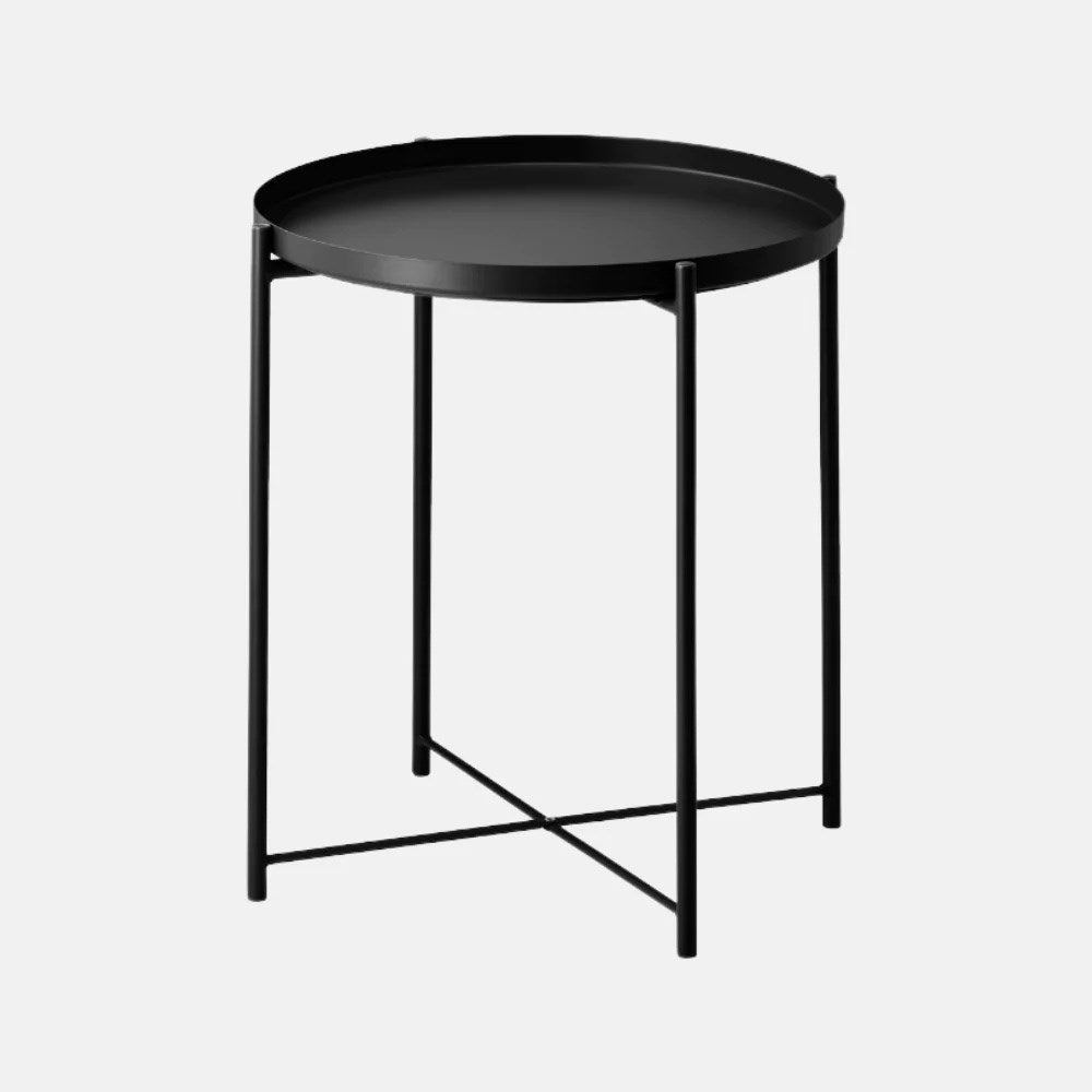 Metal Tray Table - Black