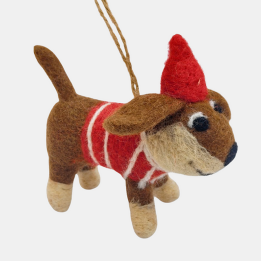 Decoration Felt - Brown - Dog