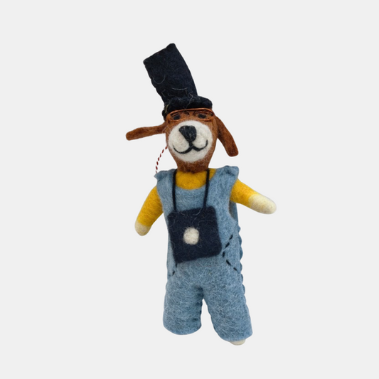 Decoration Felt - Blue - Stylish Dog