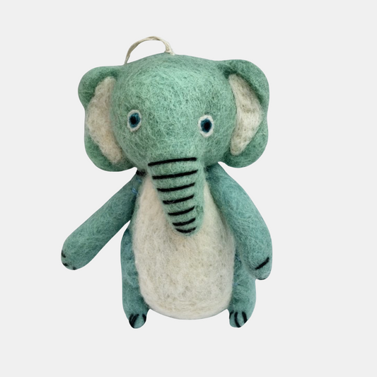 Decoration Felt - Blue - Elephant