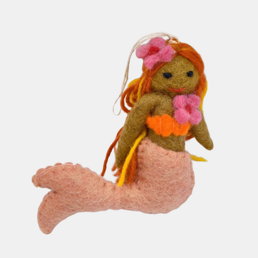 Decoration Felt - Khaki & Orange - Mermaid